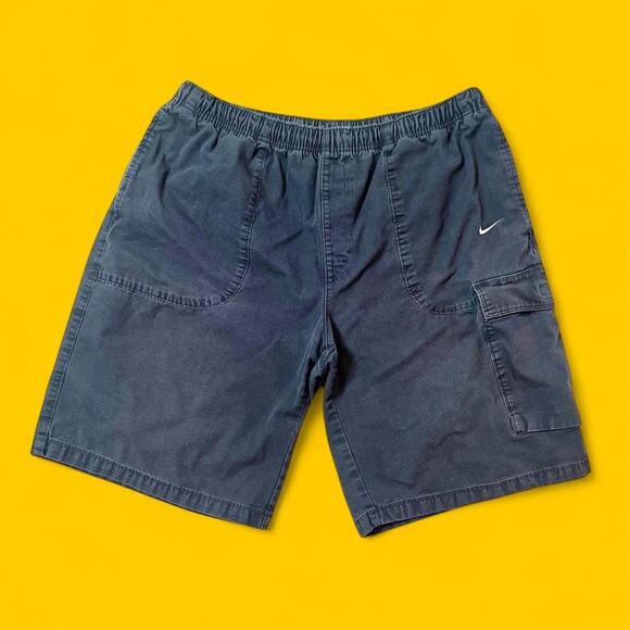 Nike Cargo Utility Shorts Black XL | 100% Cotton | Elastic Waist - Picture 1 of 7